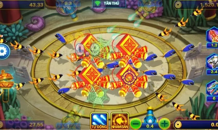 Hướng Dẫn Chơi Bắn Cá Thần Tài Tại Jun88 Để Thắng Lớn 2 Các loại vũ khí trong game Bắn Cá Thần Tài tại Jun88